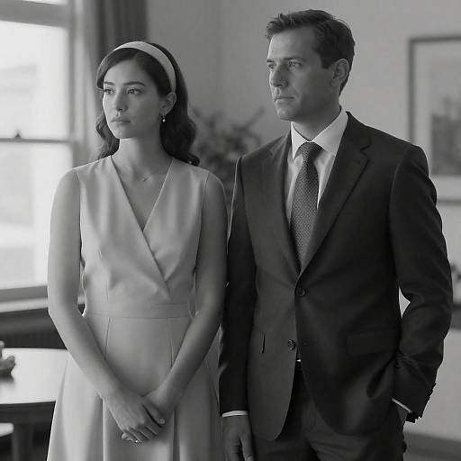 Elegant Black and White Couple Portrait