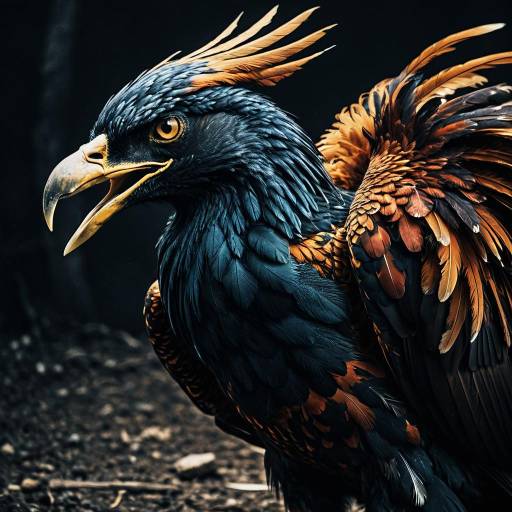 Ultra-detailed Fierce Phoenix with Burnished Feathers Ultra-detailed Fierce Phoenix with Burnished Feathers