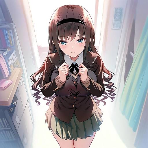 Illustration of Morishima haruka, amagami in the style of Milkshakework