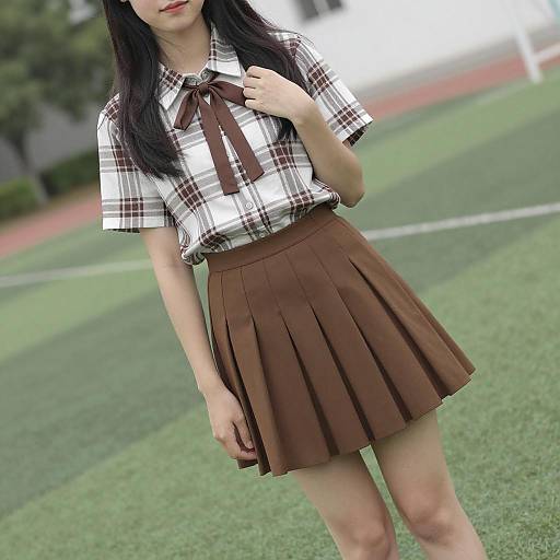 Casual Asian Woman in Natural Setting