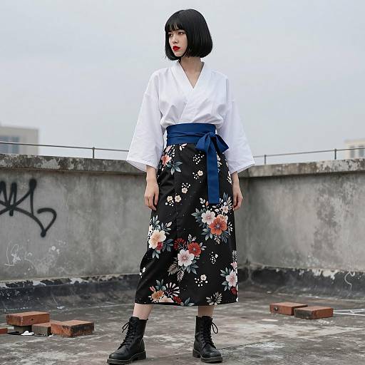 Urban Fashion Portrait of Asian Woman