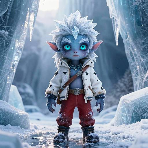 Ice Elemental Spirit in Frozen Cave