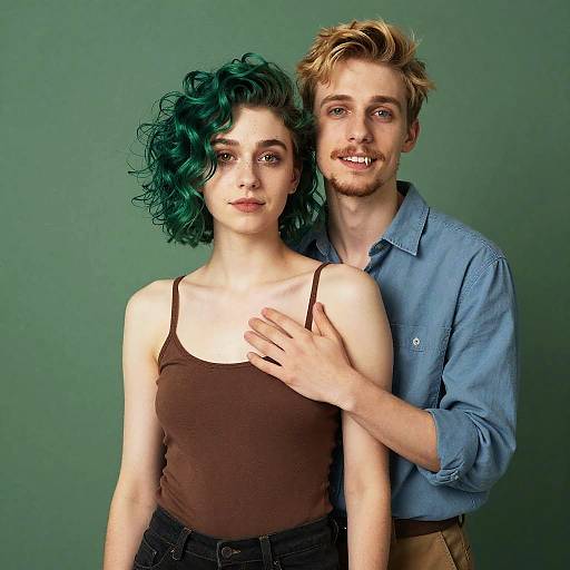 Artistic Non-Binary Couple Portrait