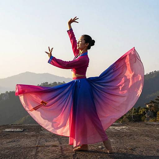 Taiwanese Women in Traditional Dance