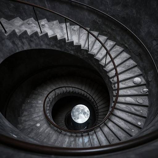 Infinite Spiral Staircase with Sculptors