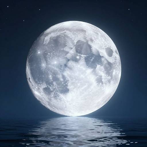 Luminous Moon Over Tranquil Sea