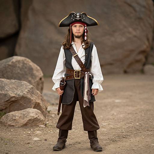 Pirate Boy in Full Costume