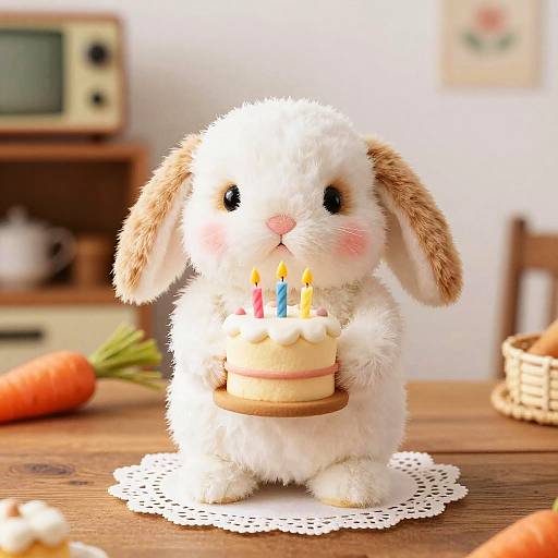Whimsical Fluffy Bunny Birthday