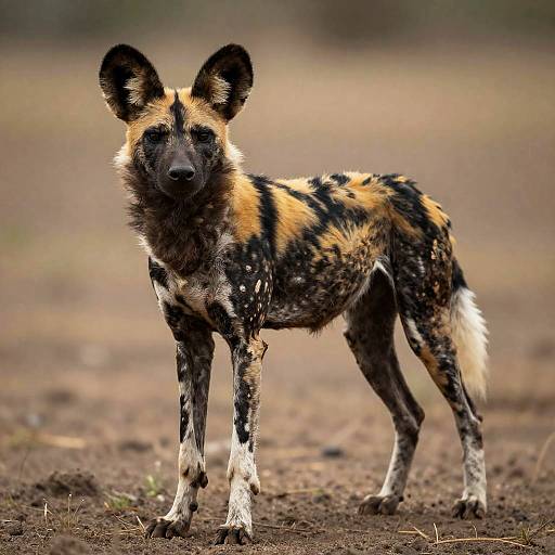 Realistic Anthro African Wild Dog Female