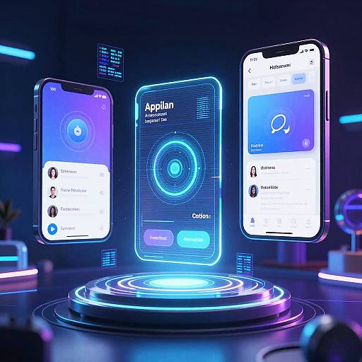 Futuristic AI Holographic Interfaces