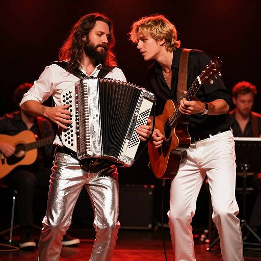 Dynamic Duo: Musicians on Stage