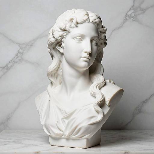 Ultra-Realistic Plaster Portrait Photography