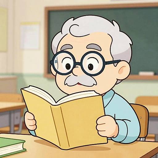 Quirky Professor Cartoon Character