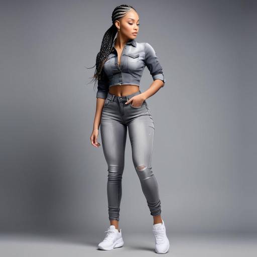 Confident Athletic Girl in Casual Fashion Confident Athletic Girl in Casual Fashion
