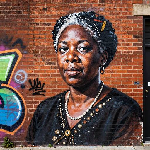 Realistic Sojourner Truth Graffiti Art