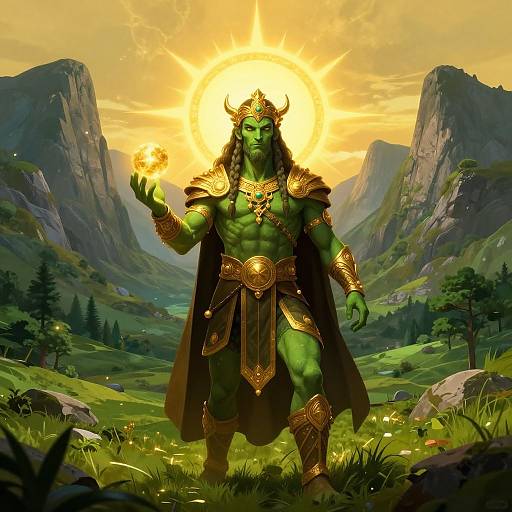 Dagda Celtic God Digital Illustration