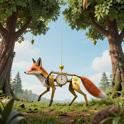 Clockwork Fox in Inverted Forest