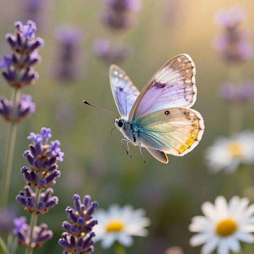 Iridescent Butterfly Fairy in Garden