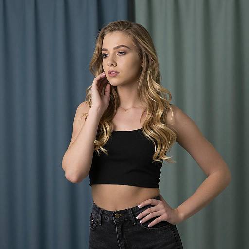 Young Woman Posing with Casual Outfit