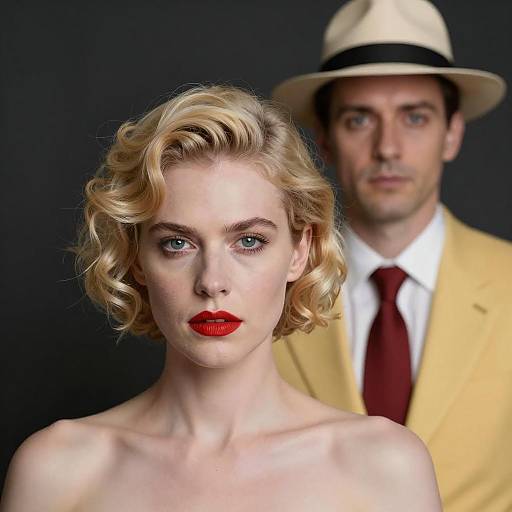 Intense Portrait of Stylish Duo