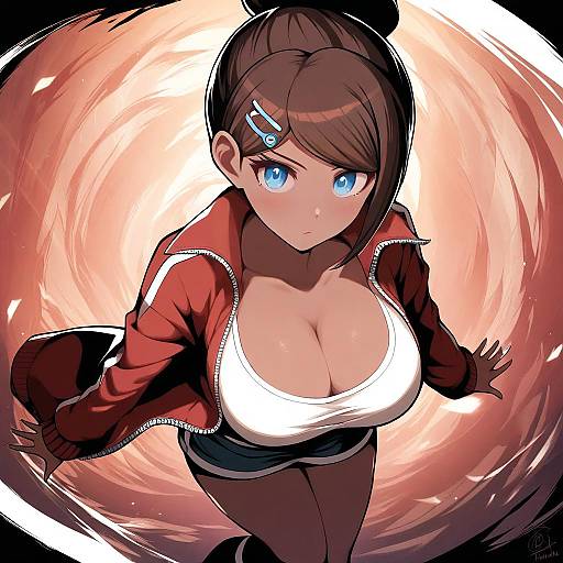 Illustration of Asahina aoi, danganronpa (series) in the style of Tateishi kureha