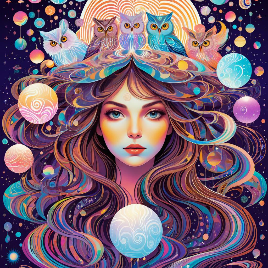 Surreal Psychedelic Poster Art Illustration