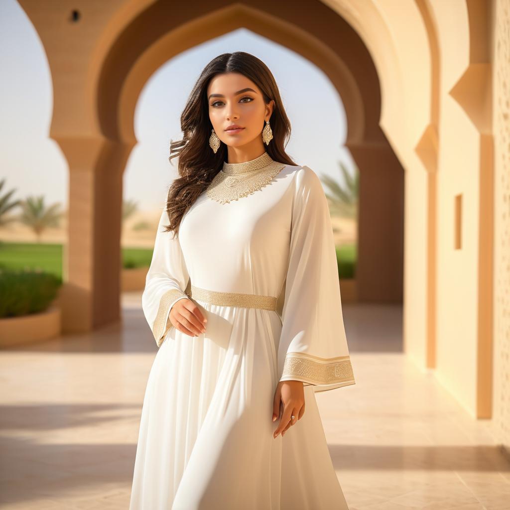 Elegant Arab Woman in Stunning Landscape