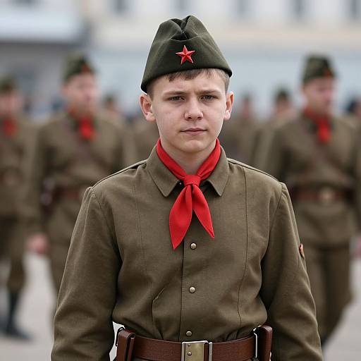 Realistic Soviet Military Portrait