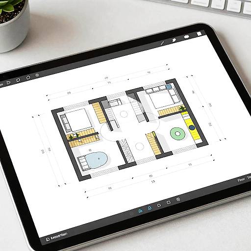 Digital Floor Plan on Tablet