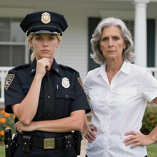 Serious Women in Front of White House