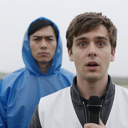 Dramatic Portrait of Two Contrasting Men