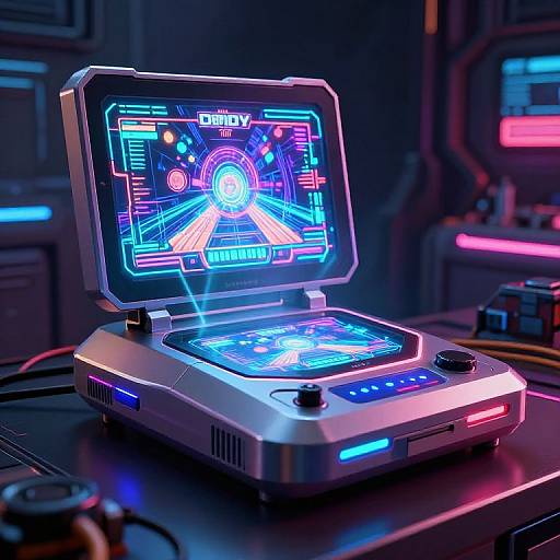 Futuristic Cyberpunk Dendy Console