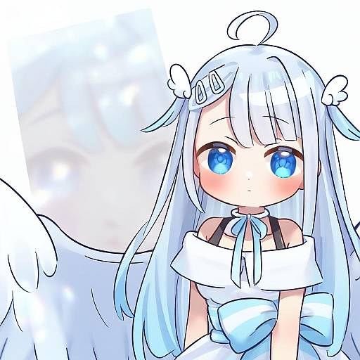 Illustration of Amatsuka uto, indie virtual youtuber in the style of Ibaraki natou