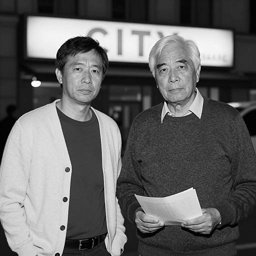 Nocturnal Portrait of Two Serious Men