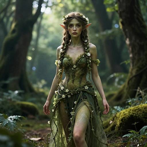 Braided Willow Dryad in Emerald Realm