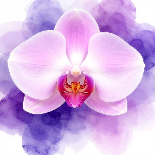 Abstract Surreal Orchids in Watercolors