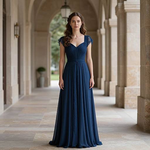 Woman in Blue Arwen Undomiel Dress