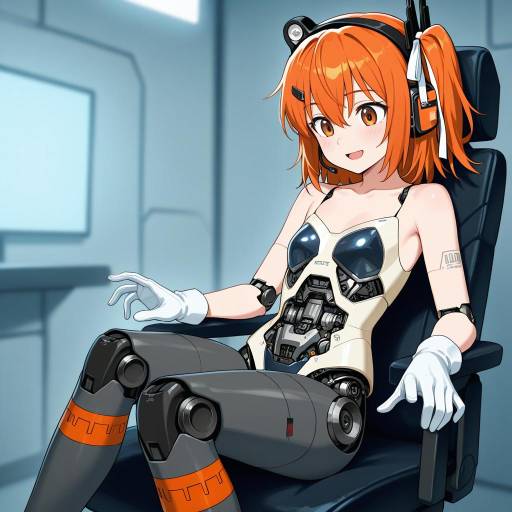 Android Girl with Galactic Features