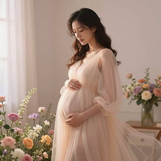 Pregnant Femboy in Pastel Fantasy