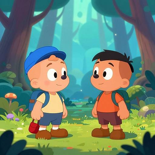 AI Calvin and Hobbes Surreal Adventure