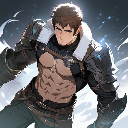 Illustration of Ardbert hylfyst, final fantasy in the style of Ji no