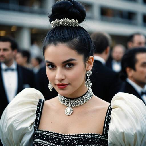 Elegant Gala Costume with Puffy Sleeves