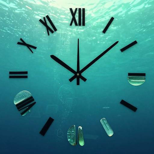 Sea Glass Spiral Clock Design