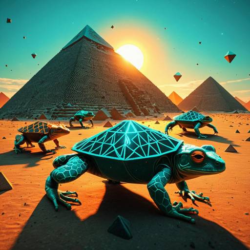 Bioluminescent Amphibians Near Egyptian Pyramids