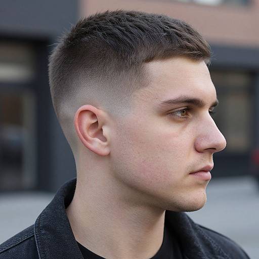 Mohawk Fade Urban Fashion Portrait