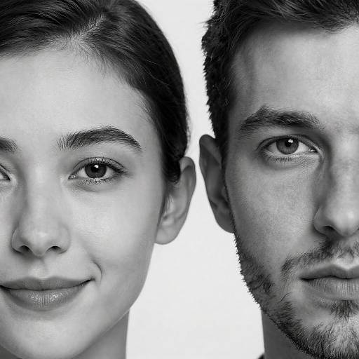 Intimate Black-and-White Portrait of Couple