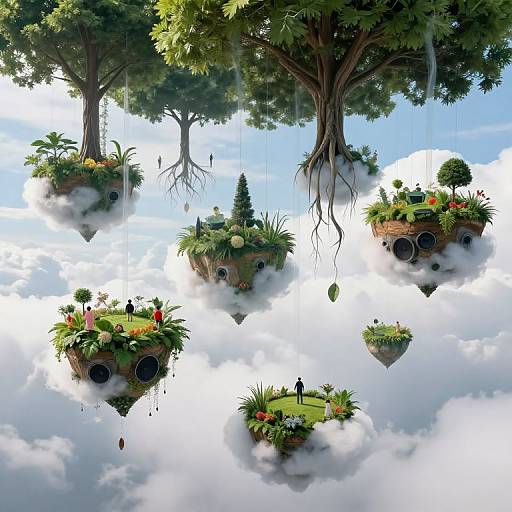 Floating Gardens in Clouds