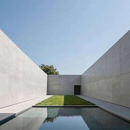 Modern Minimalist Architecture with Reflection