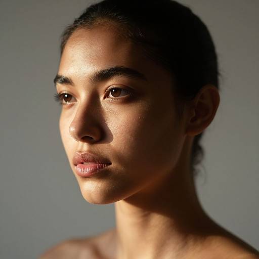 Photorealistic Half-Lit Headshot Portrait