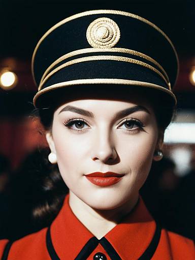 Woman in Cinema Usherette Costume